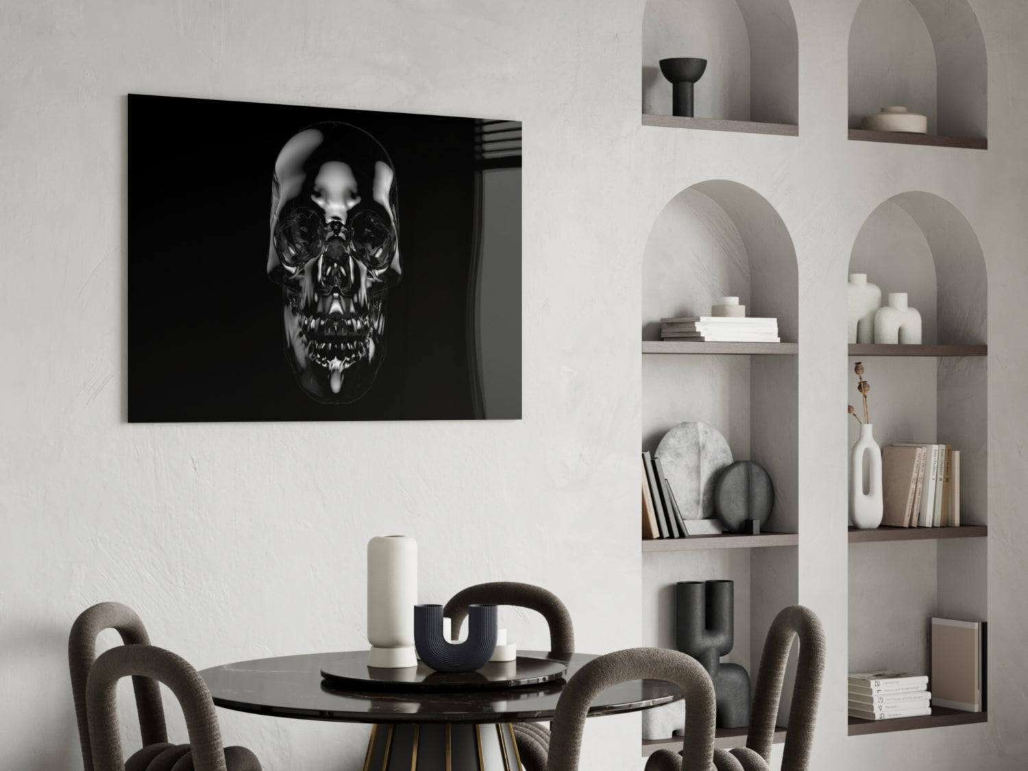 Skull Glass Wall Art.