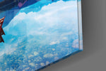 Lake Boats panel catching window light to reveal its tactile mirror
