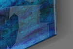 Indigo Sea panel catching window light to reveal its tactile ridge