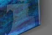 Indigo Sea panel catching window light to reveal its tactile ridge