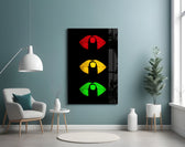 Lip Signal panel adding editorial mood to a creative office