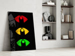 Lip Signal artwork anchoring a wall with bold pop palette