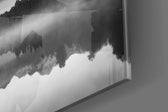 Misty Lake panel catching morning light to reveal its tactile mirror