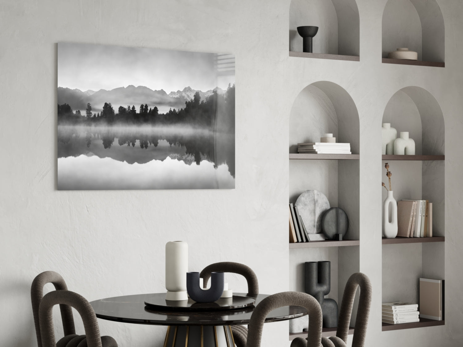 Lake View Glass Wall Art.