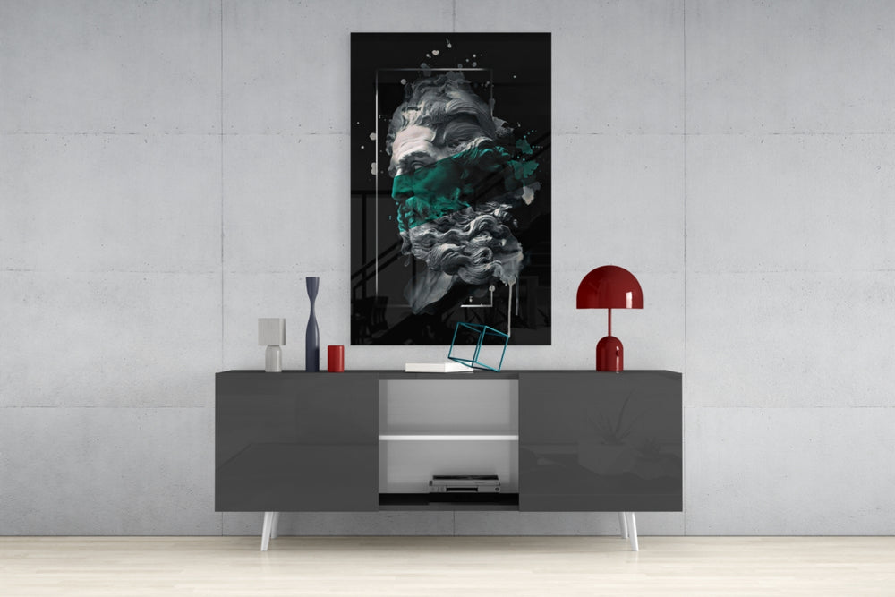 Poseidon Glass Wall Art.