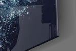 Pixel Astronaut panel catching neon-light to reveal its tactile particle
