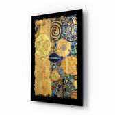 Art-nouveau panel bringing luxe drama to a contemporary living space