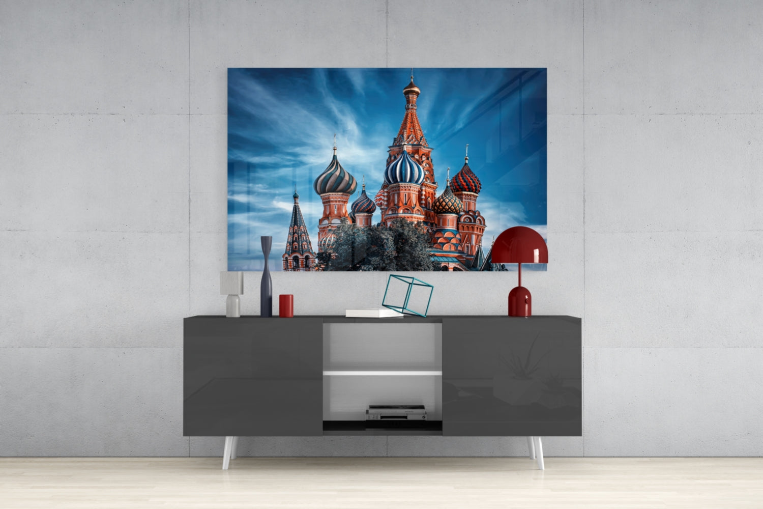 St. Basil's Cathedral Glass Wall Art.