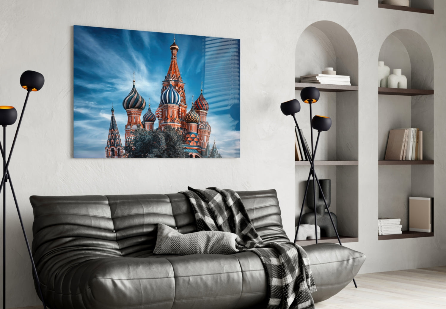 St. Basil's Cathedral Glass Wall Art.