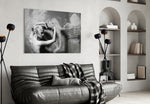 Smoke Dancer panel adding editorial mood to a living room