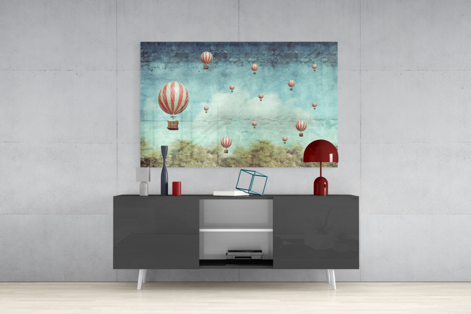 Balloon Glass Wall Art.