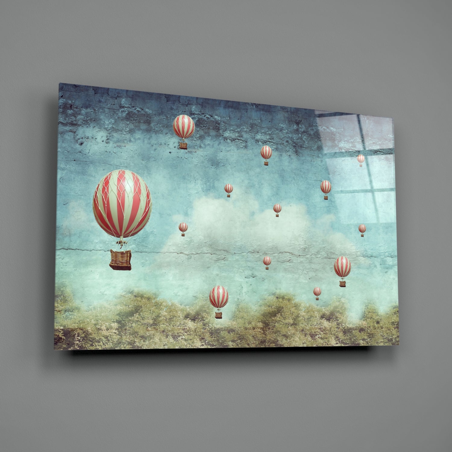 Balloon Glass Wall Art.