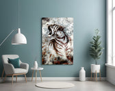 Grunge Tiger panel adding editorial mood to a study