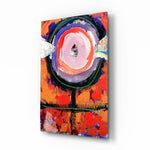 Expressionist-impasto panel bringing bold drama to a contemporary living space