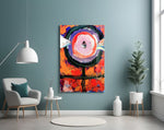 Bullseye Eye panel adding editorial mood to a living room