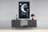 Moon Star Glass Wall Art.