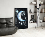 Crescent Garland glass print enhancing a hallway with editorial drama