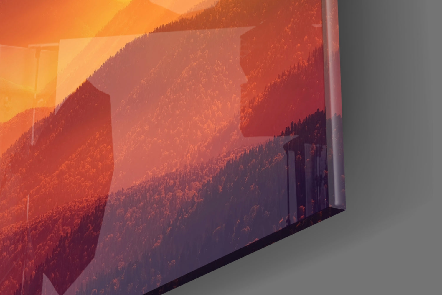 Warm Landscape Glass Wall Art.