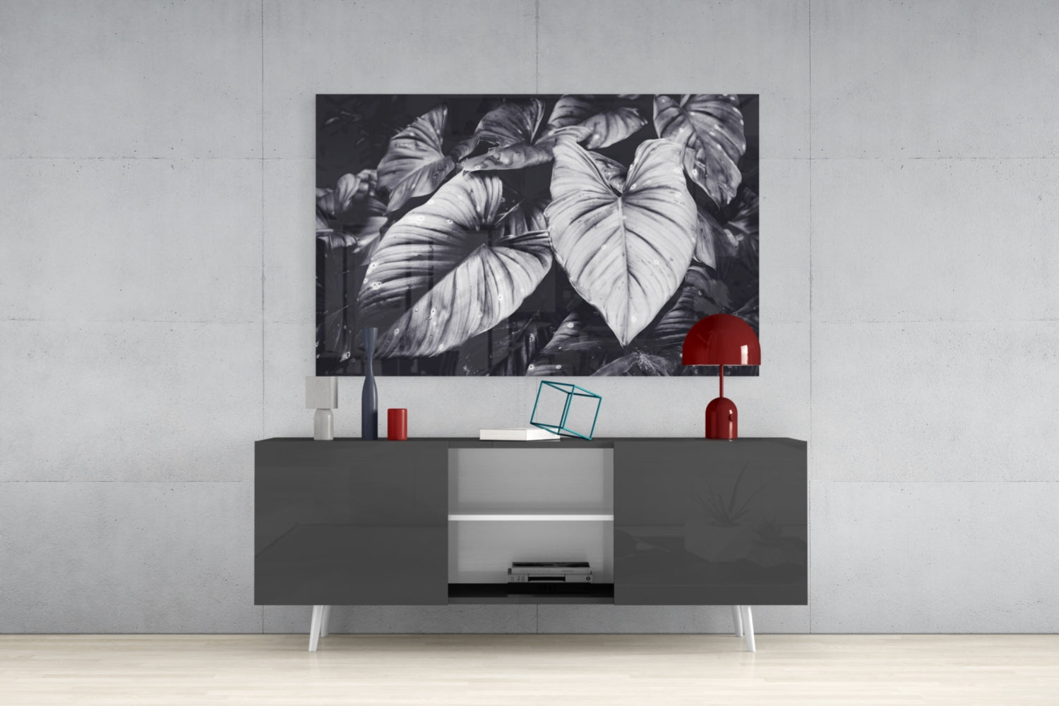 Leaves Glass Wall Art.