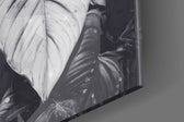 Monochrome Leaves panel catching window light to reveal its tactile vein