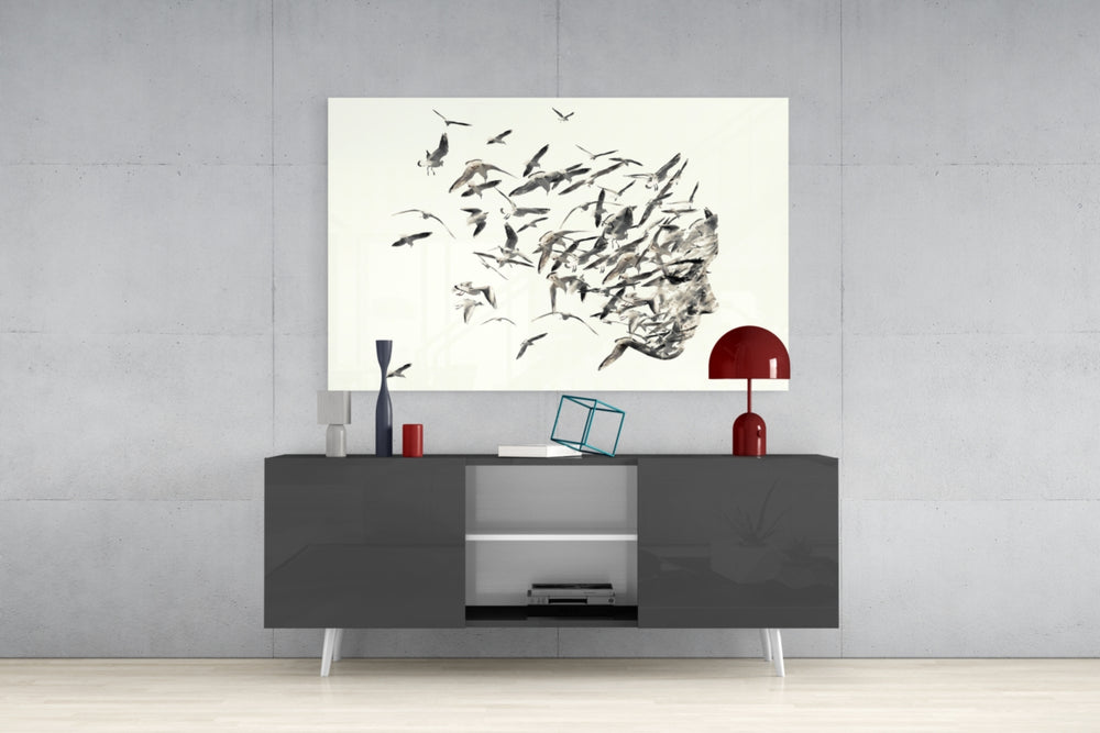Free Thoughts Glass Wall Art.