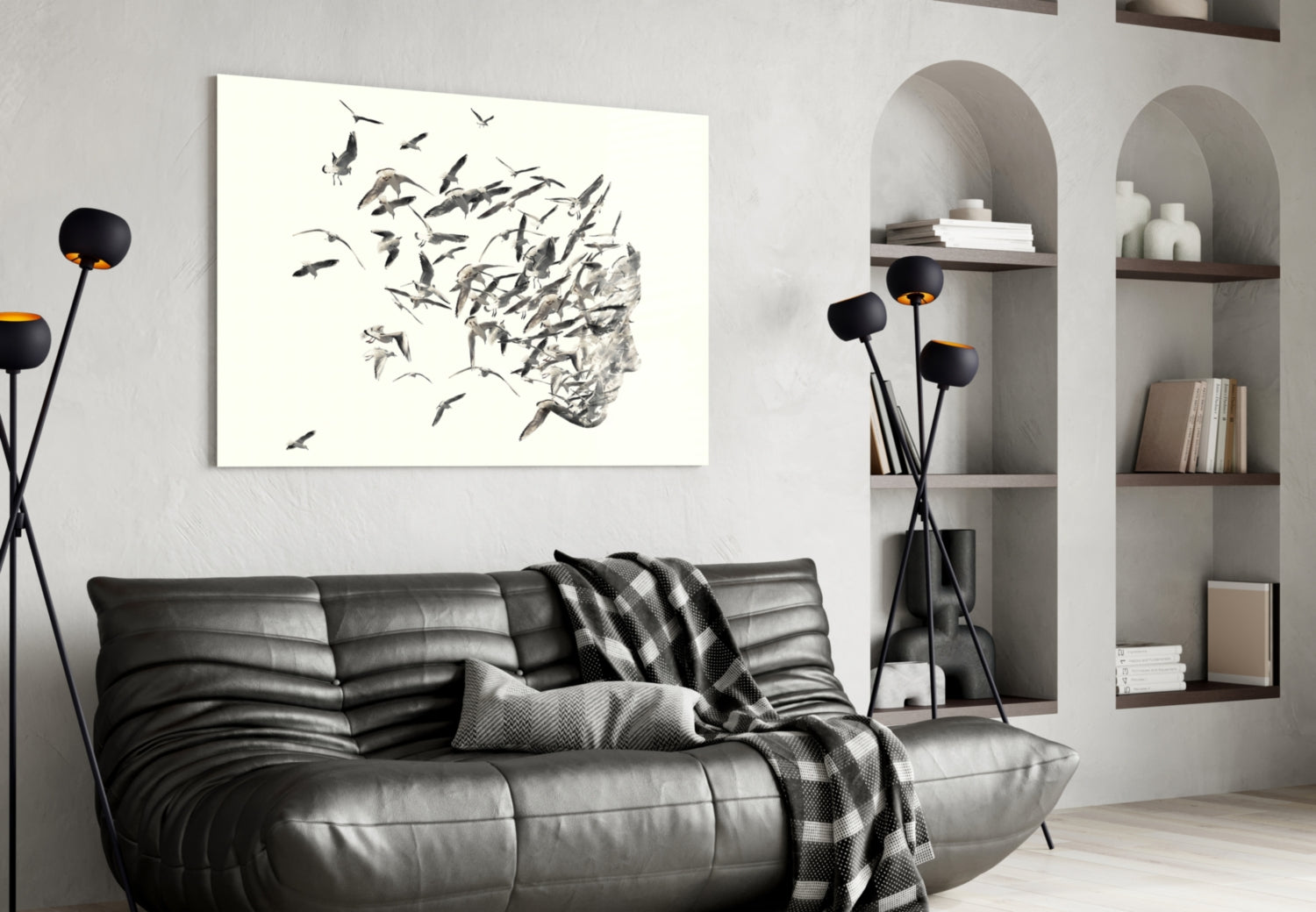 Free Thoughts Glass Wall Art.