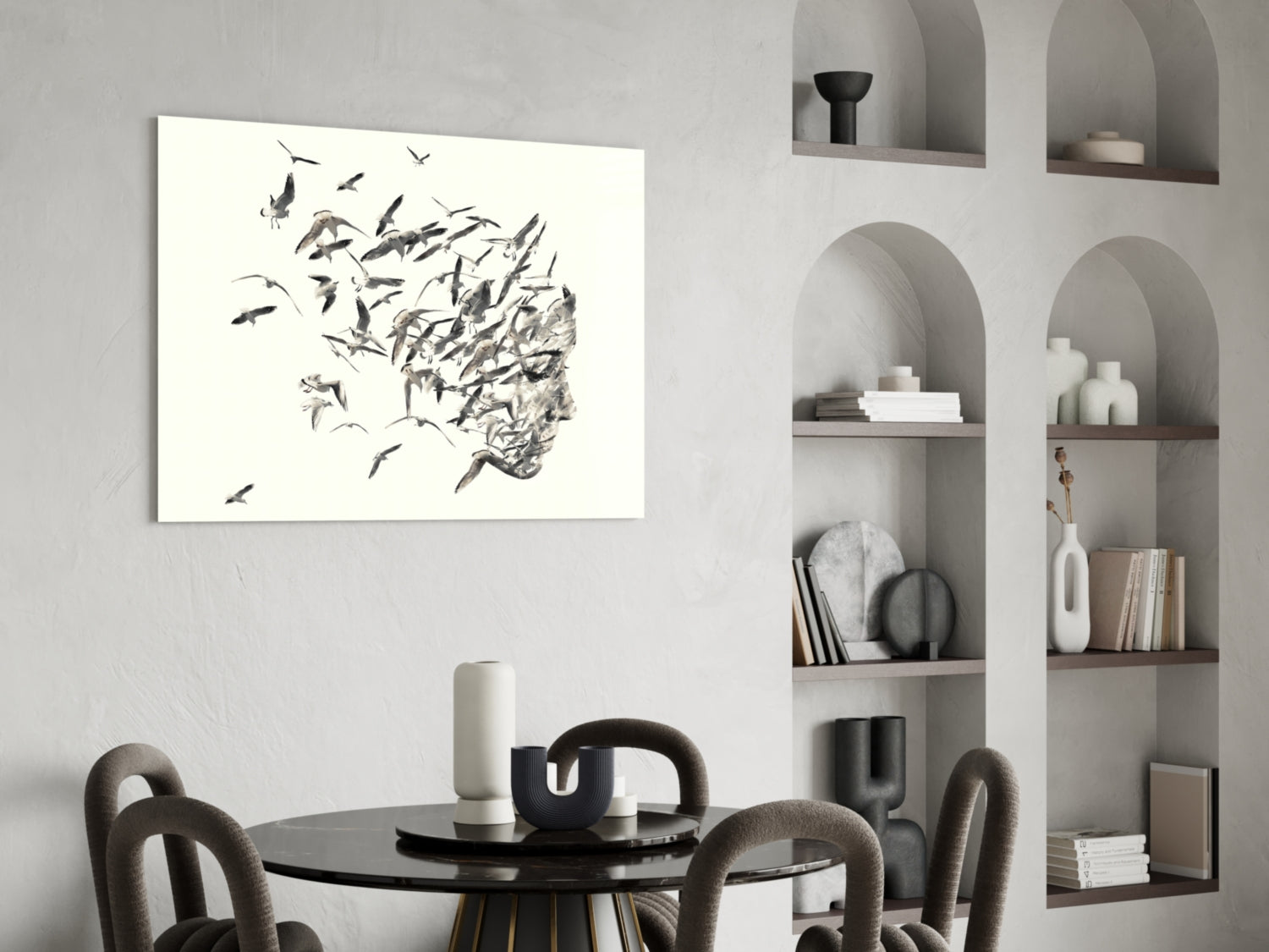 Free Thoughts Glass Wall Art.