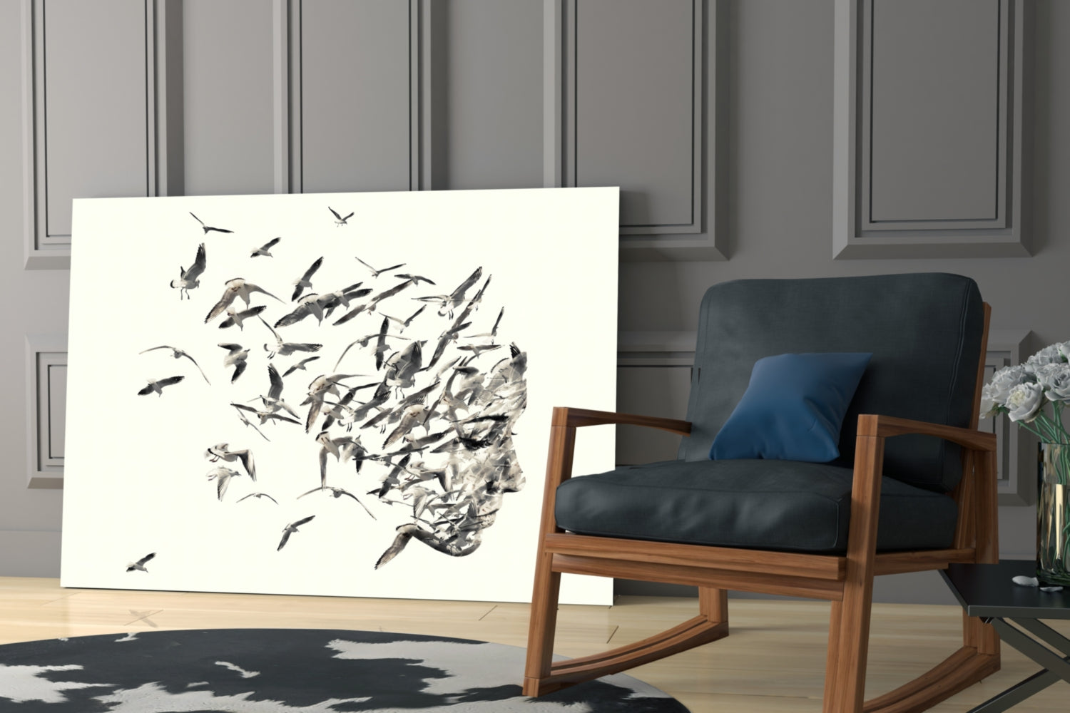 Free Thoughts Glass Wall Art.