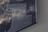 Particle Dance panel catching low light to reveal its tactile dust