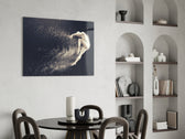 Spirit Leap glass print enhancing a study with cinematic drama
