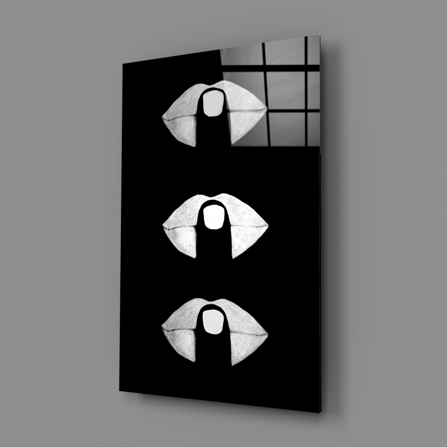 Lips Glass Wall Art.