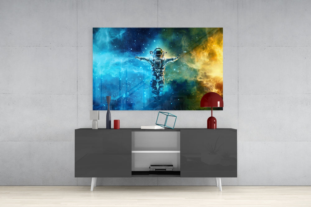 Astronaut Glass Wall Art.