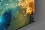 Nebula Astronaut panel catching brass-light to reveal its tactile drift