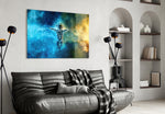 Nebula Astronaut panel adding editorial mood to a teen room