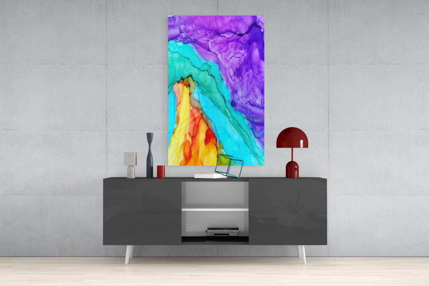 Colors Glass Wall Art.