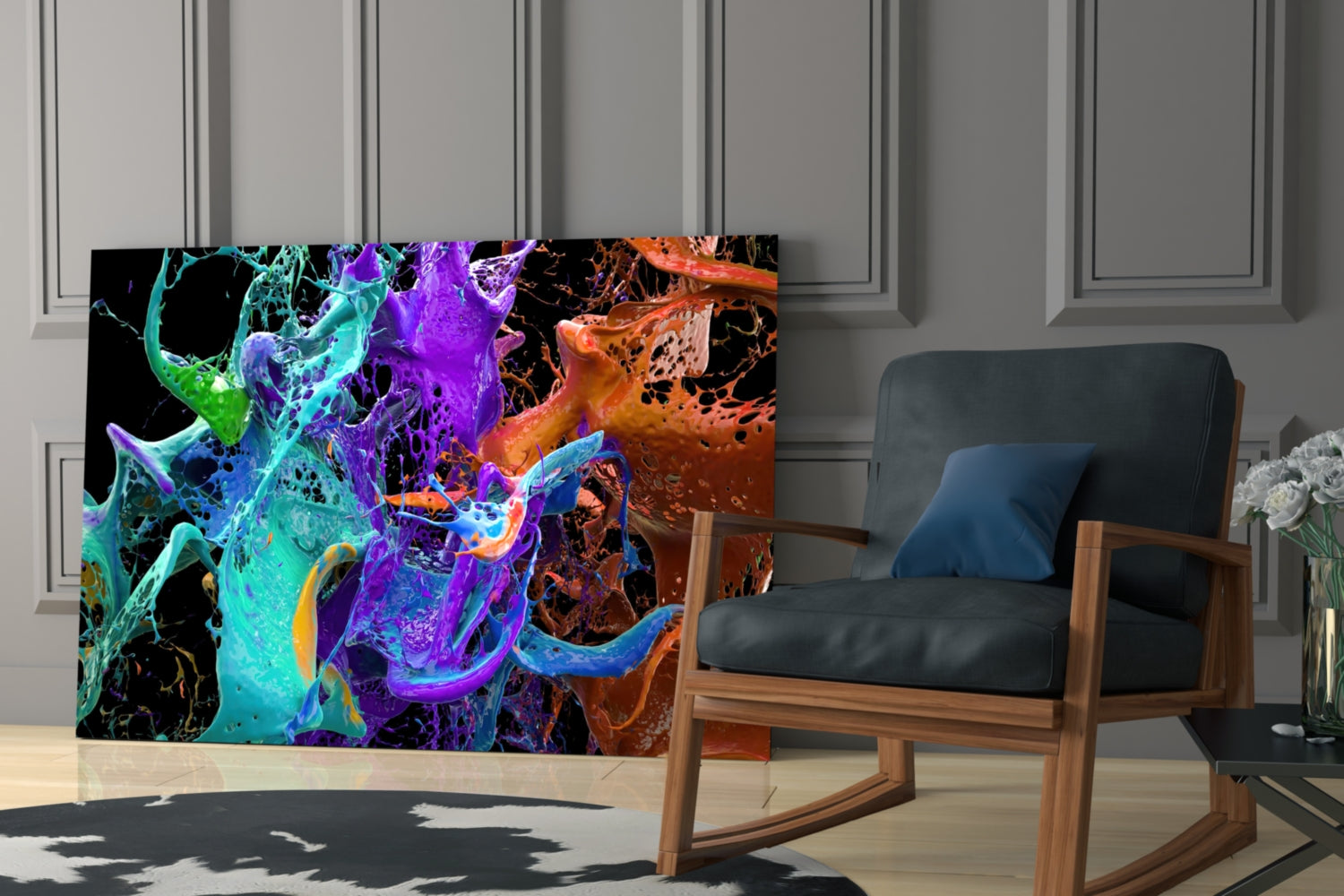 Colors Glass Wall Art.