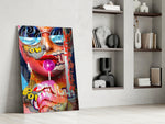 Bubblegum Pop artwork anchoring a wall with bold pop palette
