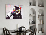 DJ Chimp glass print enhancing a teen room with cinematic drama