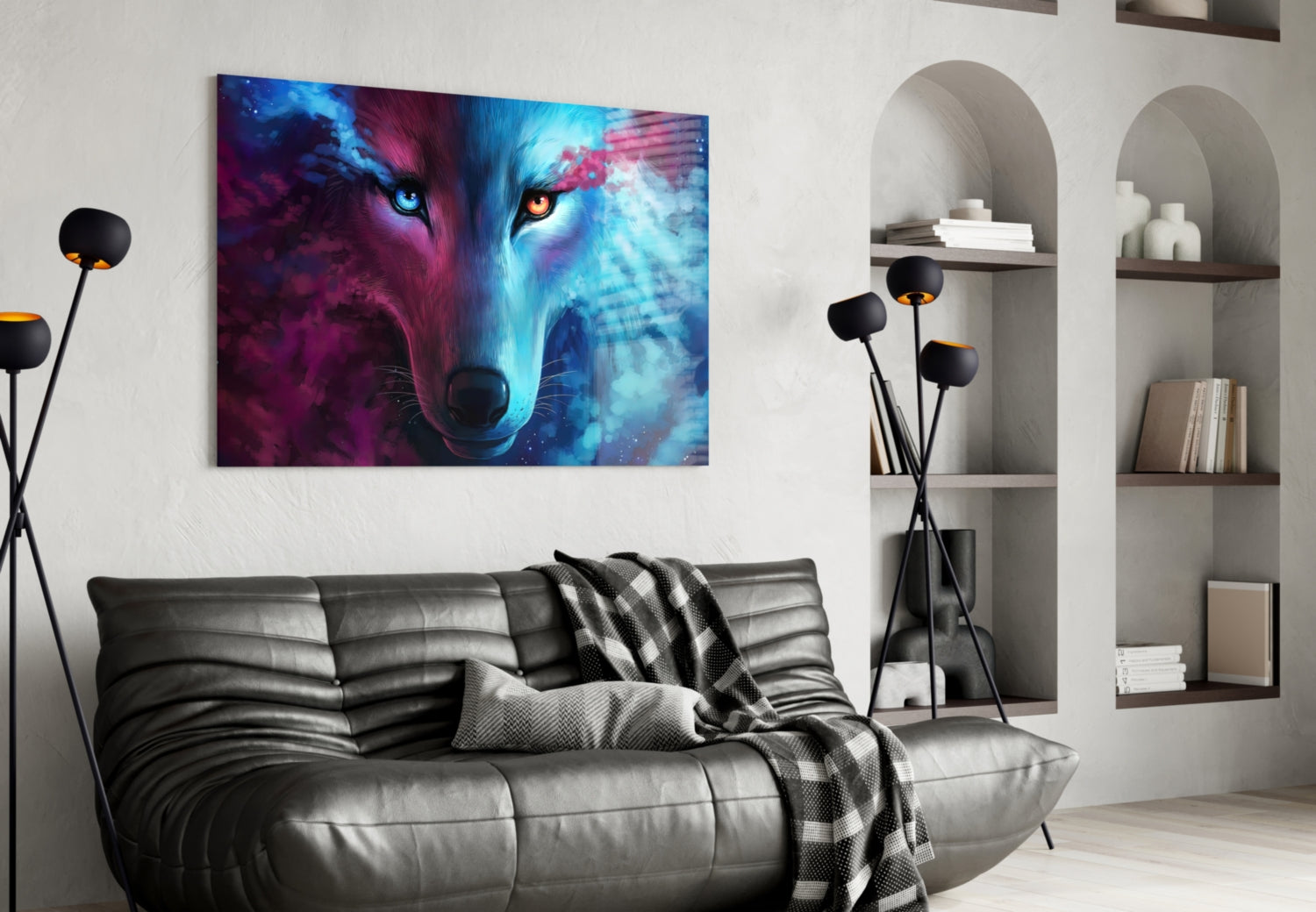 Wolf Glass Wall Art.