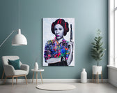 Leia Pop panel adding editorial mood to a creative office