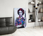 Leia Pop glass print enhancing a gaming room with cinematic drama