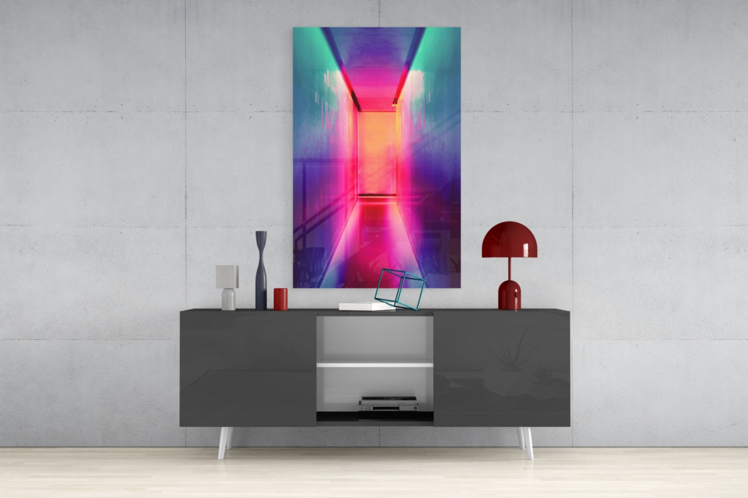 Colored Room Glass Wall Art.