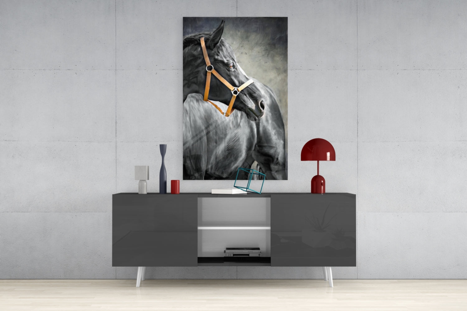 Horse Glass Wall Art.