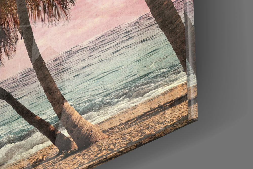 Pastel Palms panel catching morning light to reveal its tactile frond