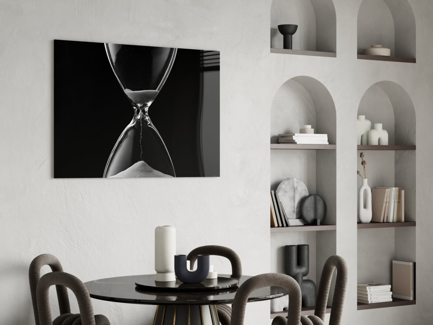 Hourglass Glass Wall Art.