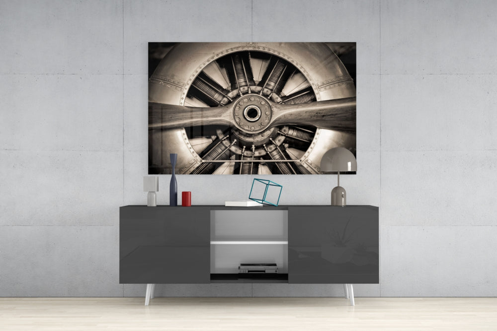 Propeller Glass Wall Art.