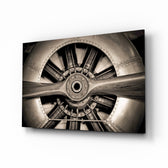 Aviation-vintage panel bringing moody drama to a contemporary lounge
