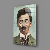 Cartoon Gentleman close-up showing handlebar mustache and wide eyes