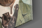 Cartoon Gentleman panel catching window light to reveal its tactile patina