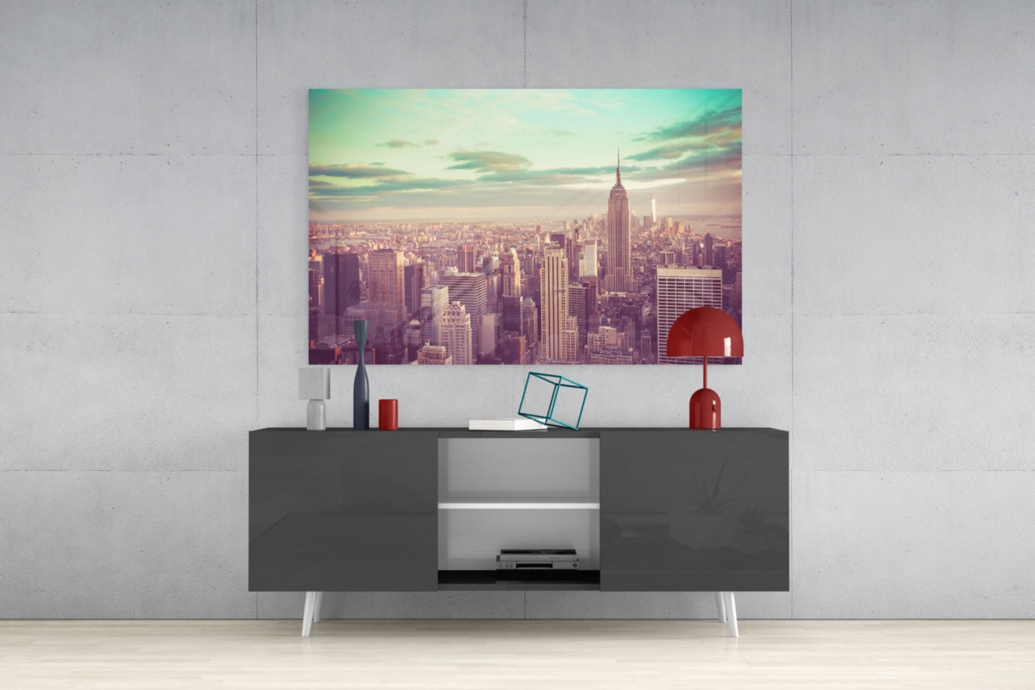 New York City Glass Wall Art.